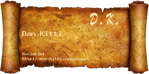 Dan Kitti névjegykártya